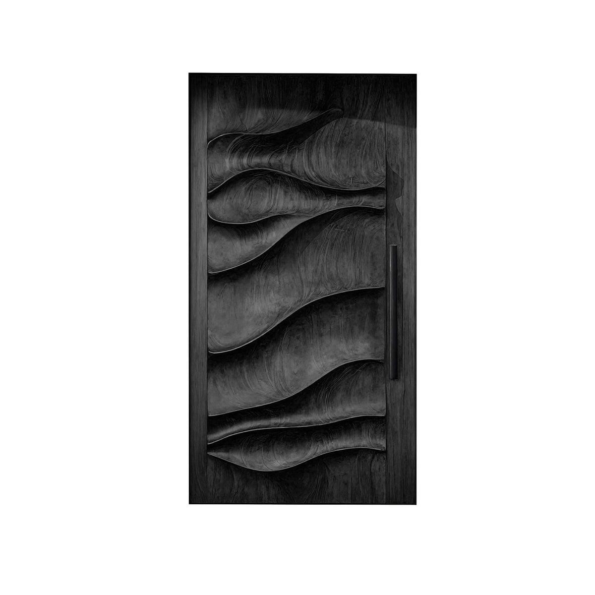 Arvexa Sculpted Solid Wood Rectangular Single Door
