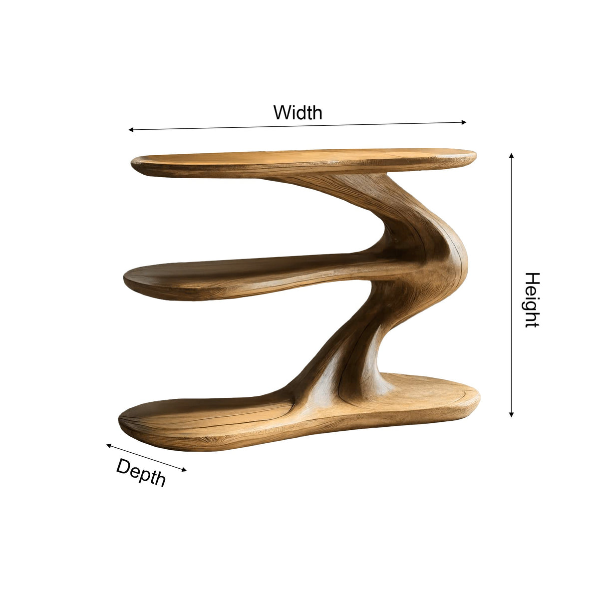 Serenata Sculpted Solid Wood Record Player Stand